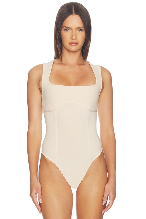 view 2 of 5 BODY ORGANIC COTTON SCOOP NECK in Tahini