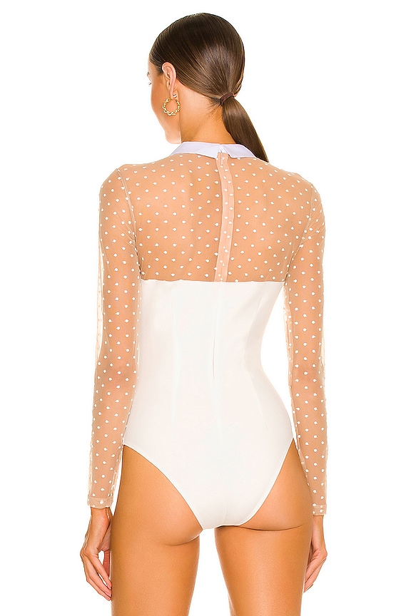 限定　marge Tulle bicolor sleeve body suits 限定 marge Tulle bicolor sleeve body suits 限定 marge Tulle