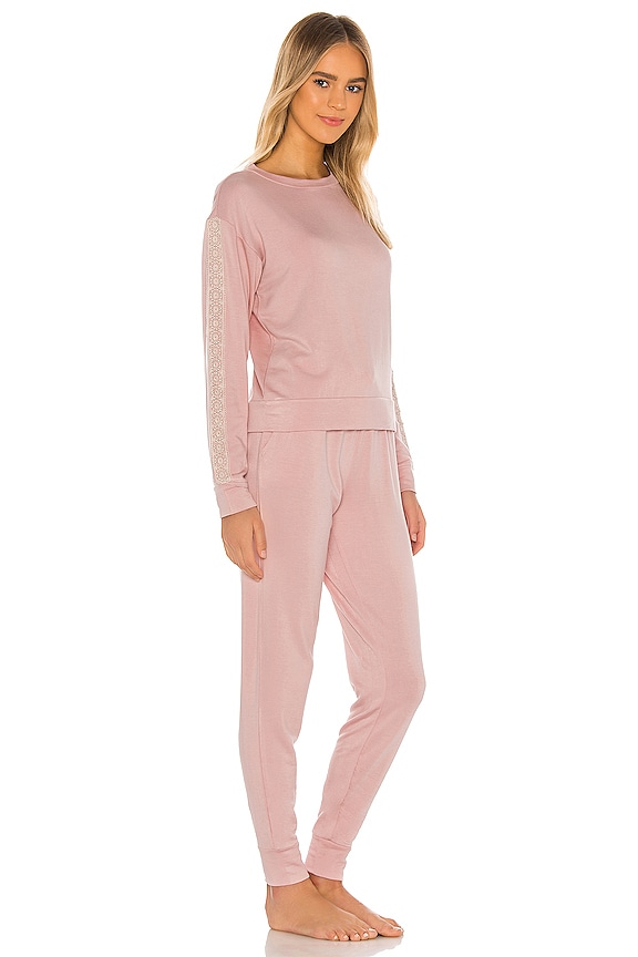 view 2 of 3 Lotus Brush Knit PJ Set in Clay