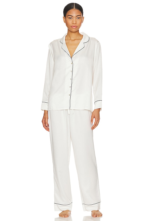 view 1 of 3 Kamie Notch Pj Set in Ivory