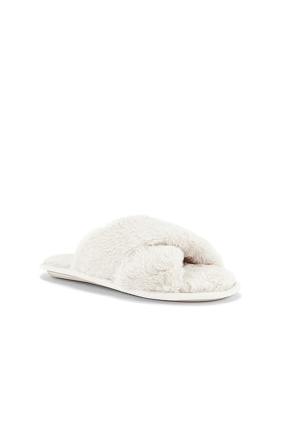 view 2 of 5 Pantuflas cruzadas Victoria Teddy in Ivory