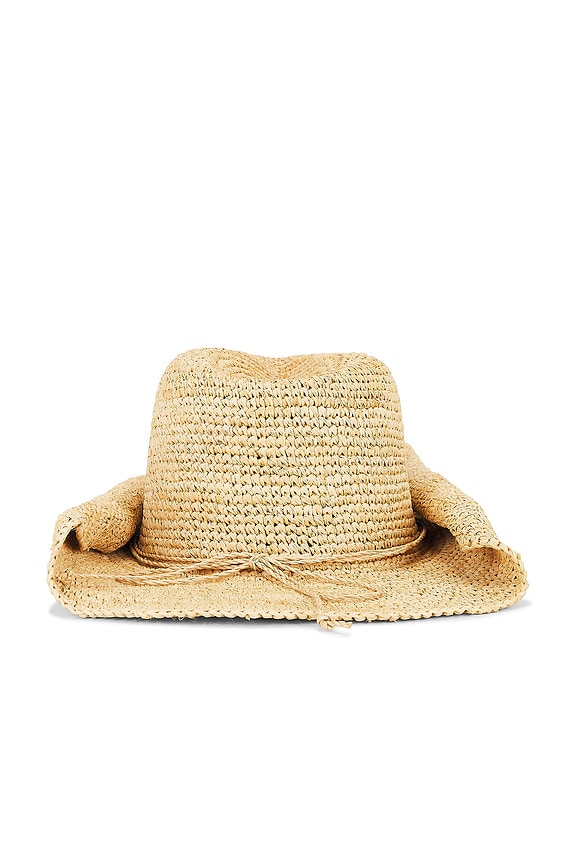 view 2 of 2 Tanya Crochet Raffia Cowboy Hat in Natural