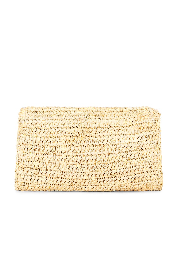 view 2 of 4 Esplendor Crochet Raffia Clutch in Natural & Gold