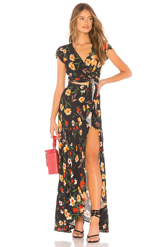 view 1 of 3 All Wrapped Up Maxi Dress in Lost Poppy