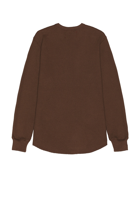 view 2 of 3 AG Long Sleeve Waffle Shirt in Taupe