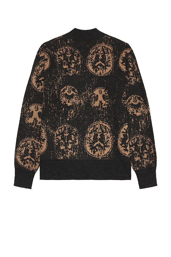 view 2 of 3 Brainscan Cardigan in Black Mushroom