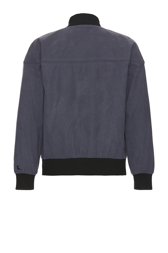 view 2 of 5 Suede Bomber Jacket in Navy