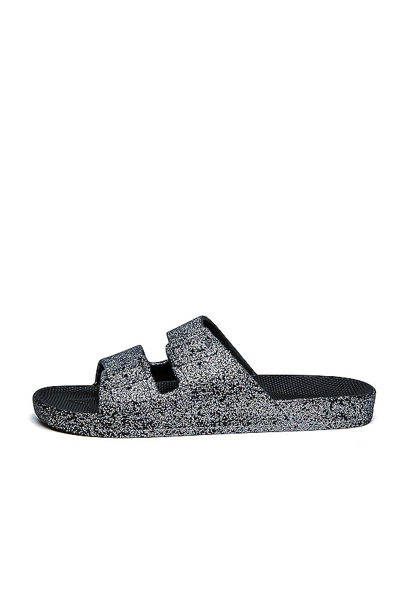 view 2 of 3 Angie Slide in Black Glitter