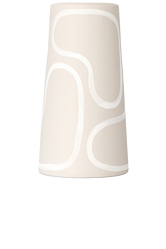 view 2 of 2 Sand Small Pillar Vase in Outline