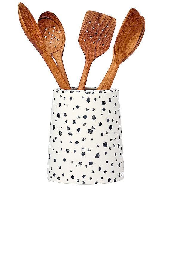 view 2 of 2 Short Pillar Vase in Speckled