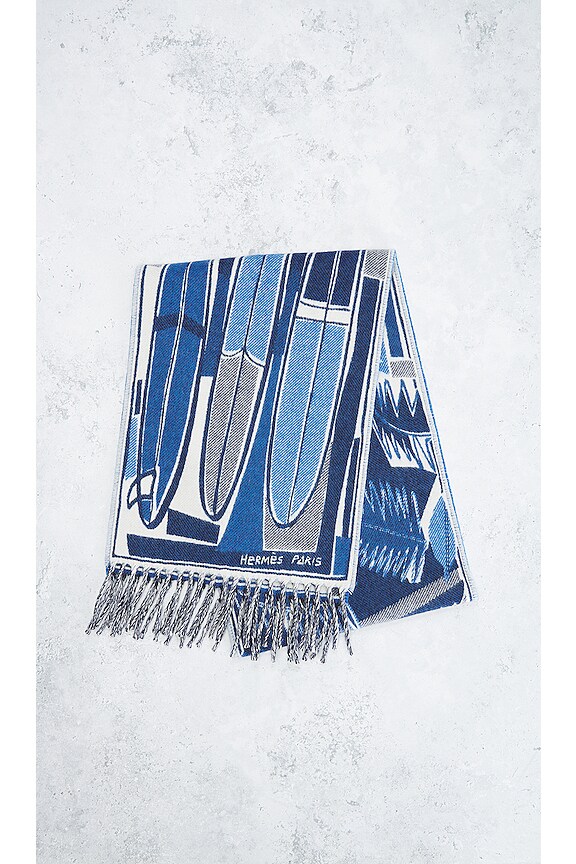 view 2 of 5 ШАРФ HERMES in Blue