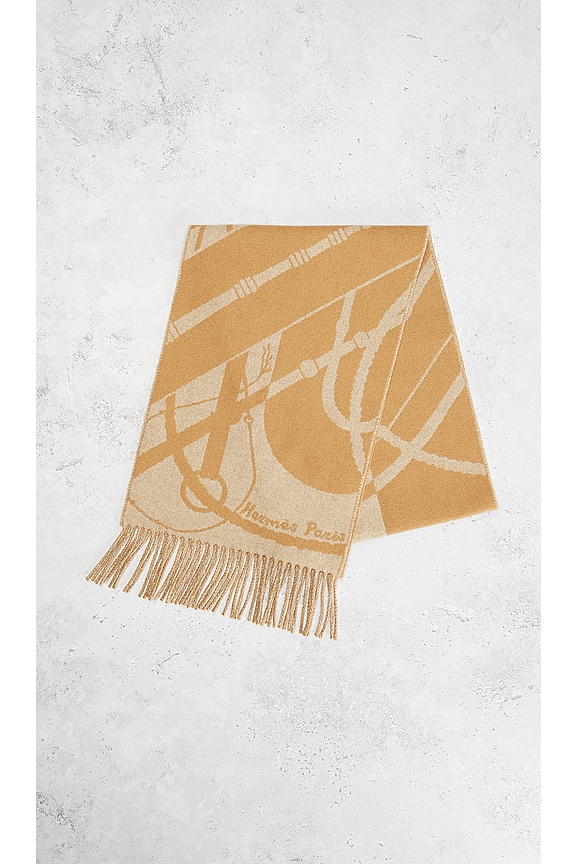 view 2 of 5 ШАРФ HERMES in Tan