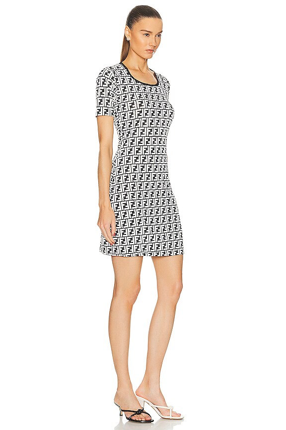 view 2 of 4 Fendi Zucca Dress in White & Black