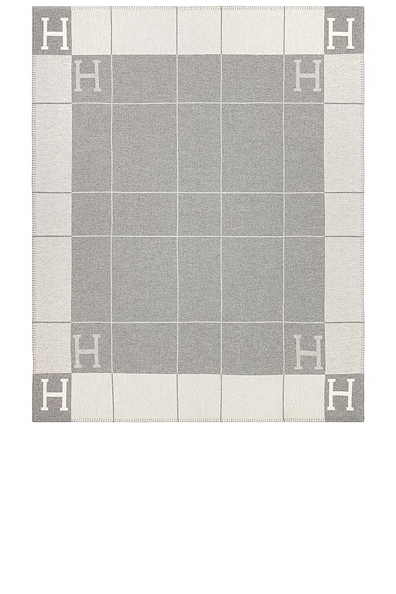 view 1 of 4 Hermes Avalon Blanket in Light Grey