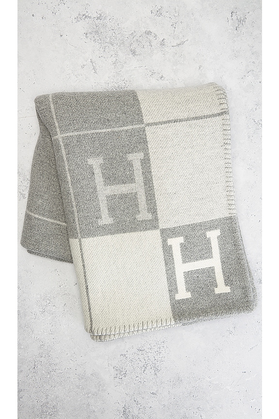 view 2 of 4 Hermes Avalon Blanket in Light Grey