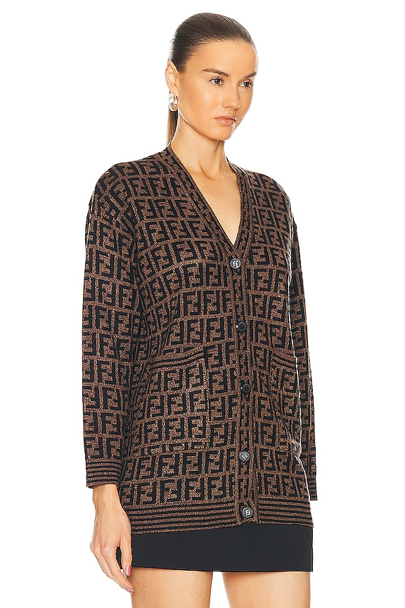 view 2 of 4 Fendi Zucca Cardigan in Brown