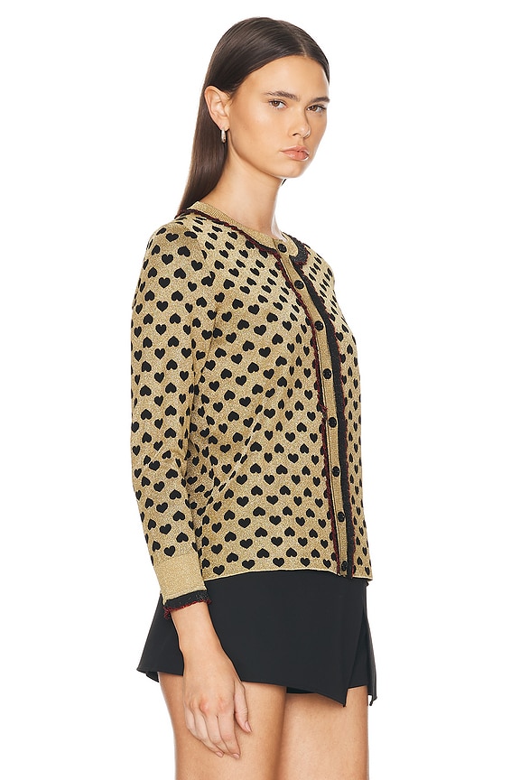 view 2 of 5 Gucci Heart Cardigan in Yellow