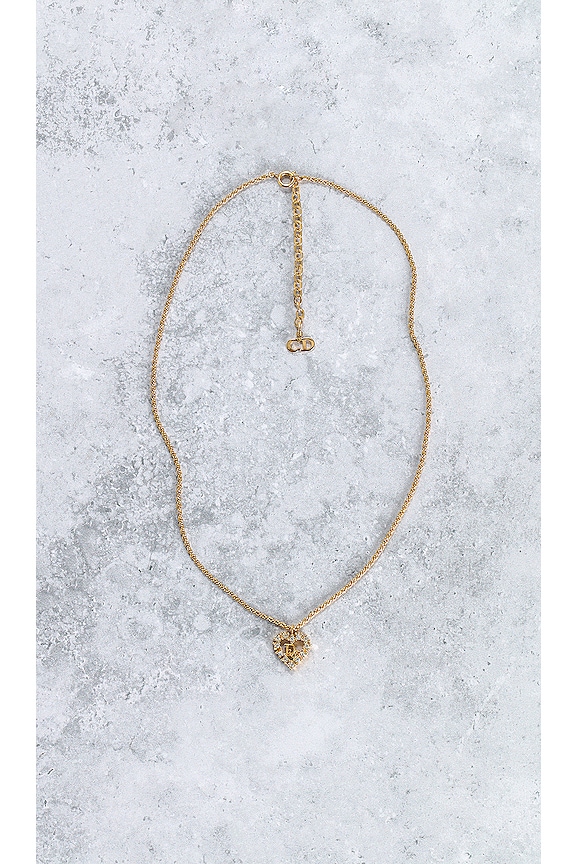 view 2 of 5 Dior Rhinestone Necklace in Gold