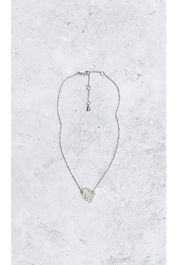 view 2 of 9 Dior Logo Necklace in Silver