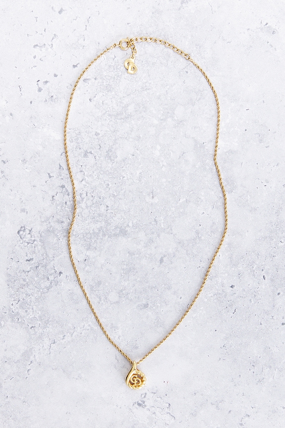 view 2 of 5 Dior Logo Necklace in Gold