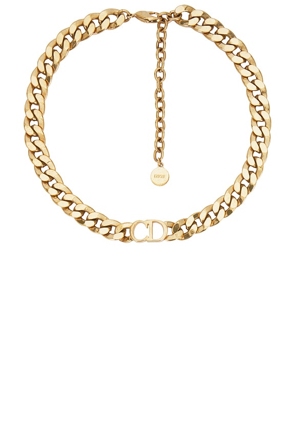 view 1 of 6 Dior CD Chain Link Necklace in Gold
