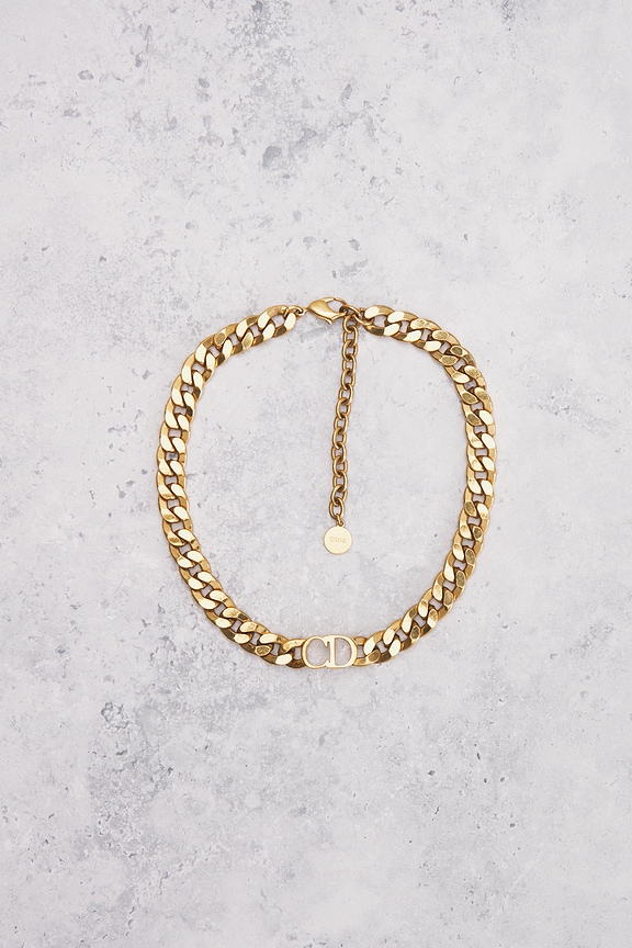 view 2 of 6 Dior CD Chain Link Necklace in Gold