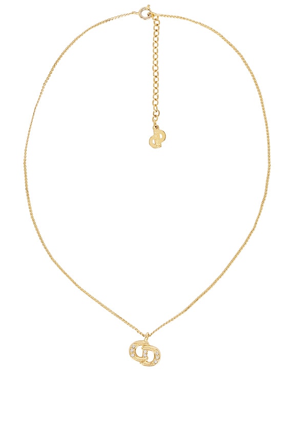 view 1 of 4 Dior CD Rhinestone Necklace in Gold