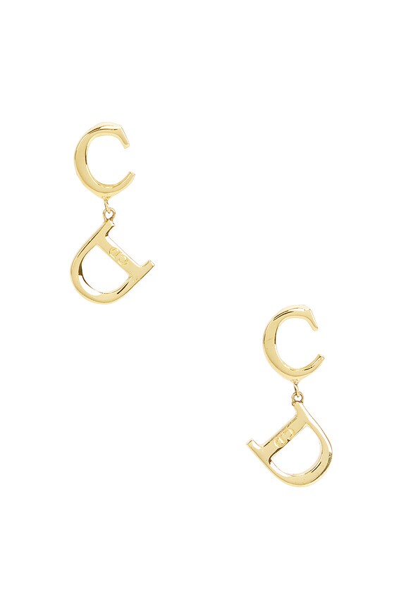 view 1 of 5 Dior CD Clip-On Earrings in Gold