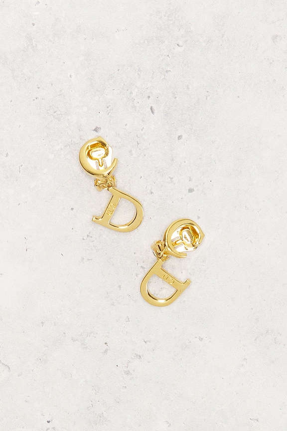 view 2 of 5 Dior CD Clip-On Earrings in Gold