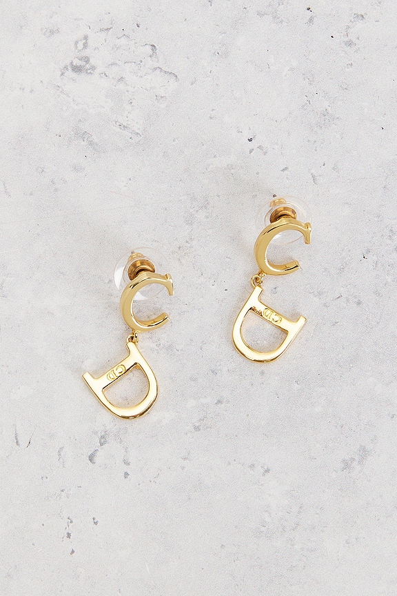 view 2 of 4 PENDIENTES DIOR in Gold