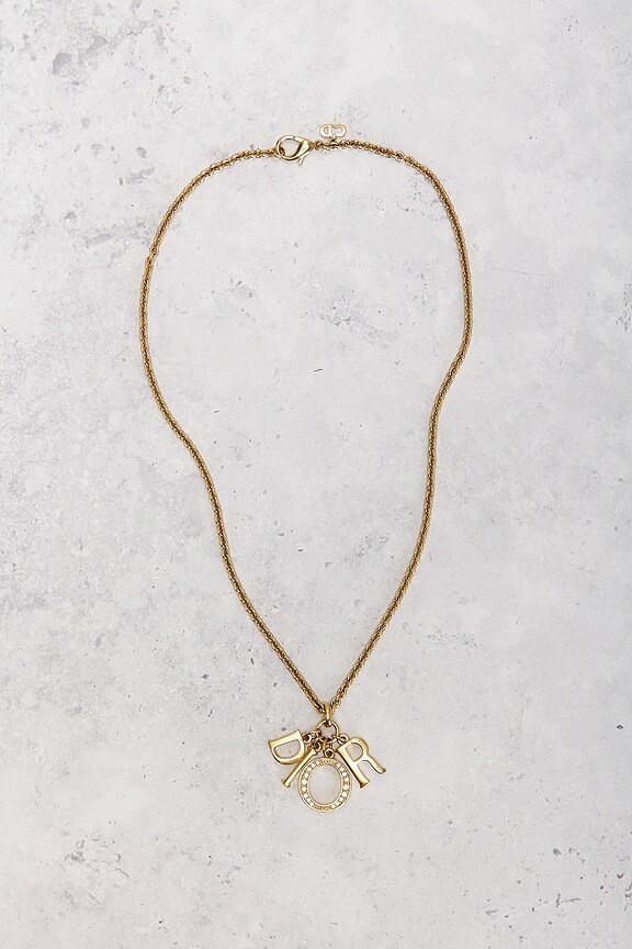 view 2 of 5 Dior Logo Necklace in Gold