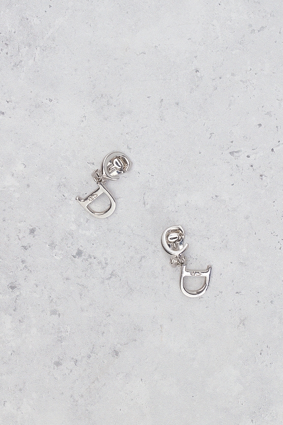 view 2 of 5 Dior CD Clip-On Earrings in Silver