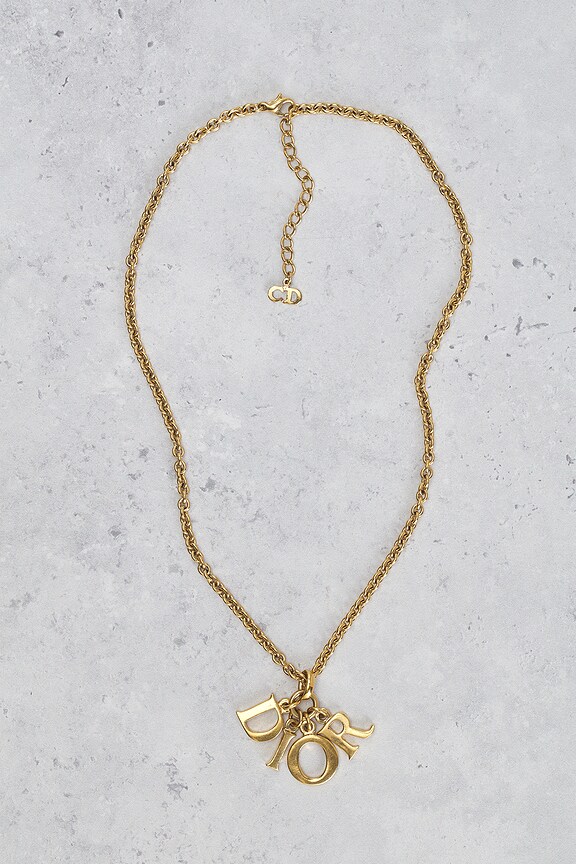 view 2 of 6 Dior Logo Necklace in Gold