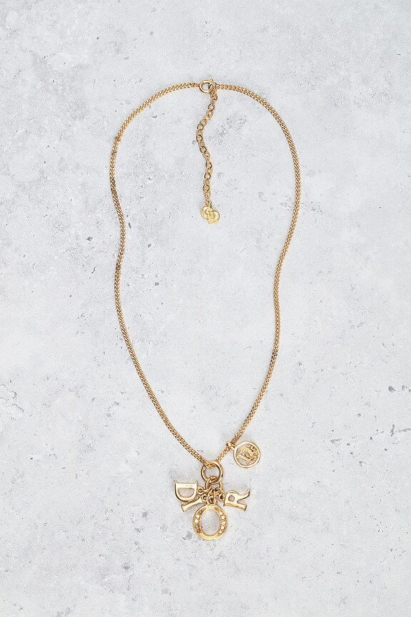 view 2 of 8 Dior Logo Necklace in Gold