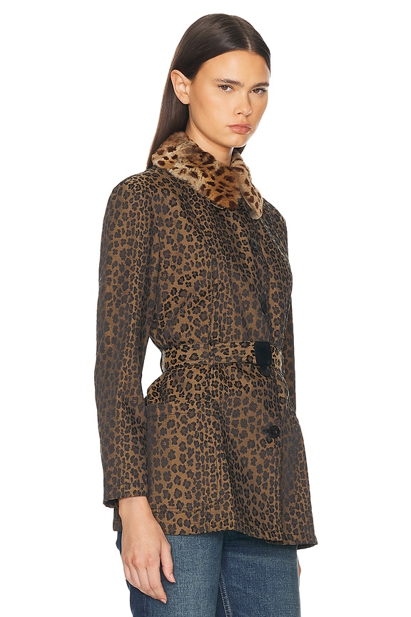 view 2 of 5 Fendi Leopard Jacket in Brown
