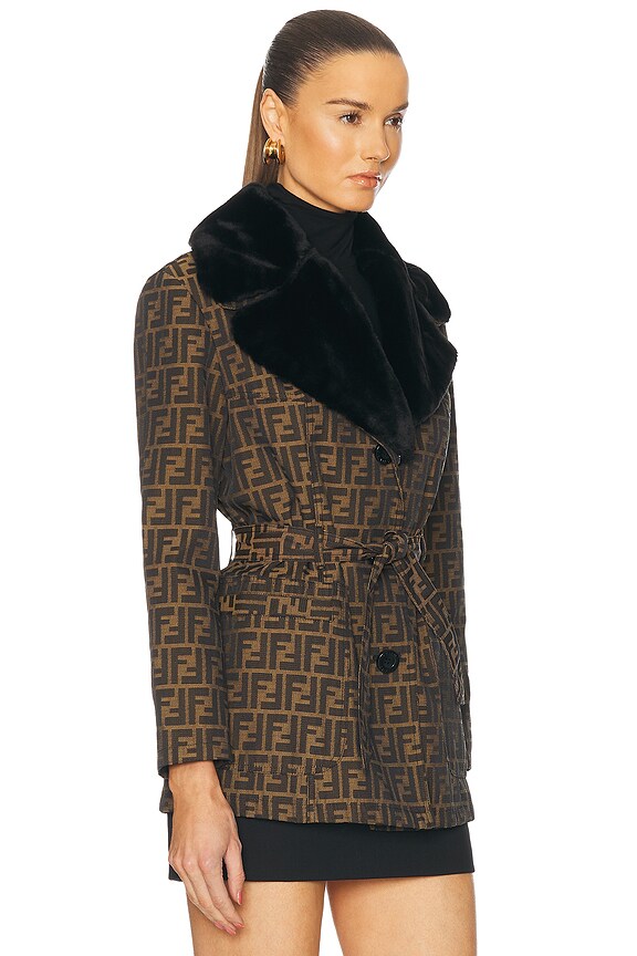 view 2 of 4 MANTEAU FENDI in Brown