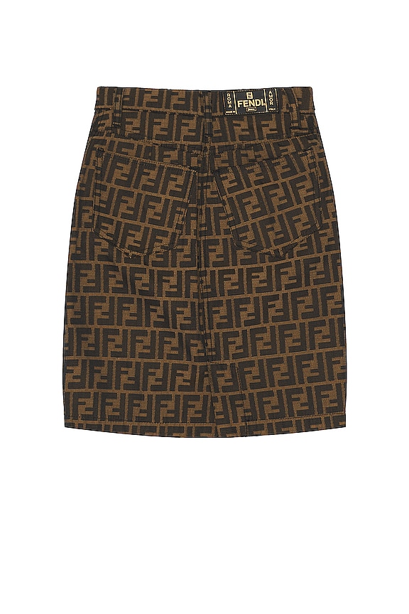 view 2 of 2 Fendi Zucca Skirt in Brown