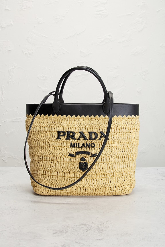 view 2 of 9 Prada Raffia Tote Bag in Neutral