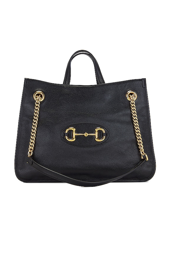 view 1 of 10 Gucci Horsebit 1955 Chain Tote Bag in Black