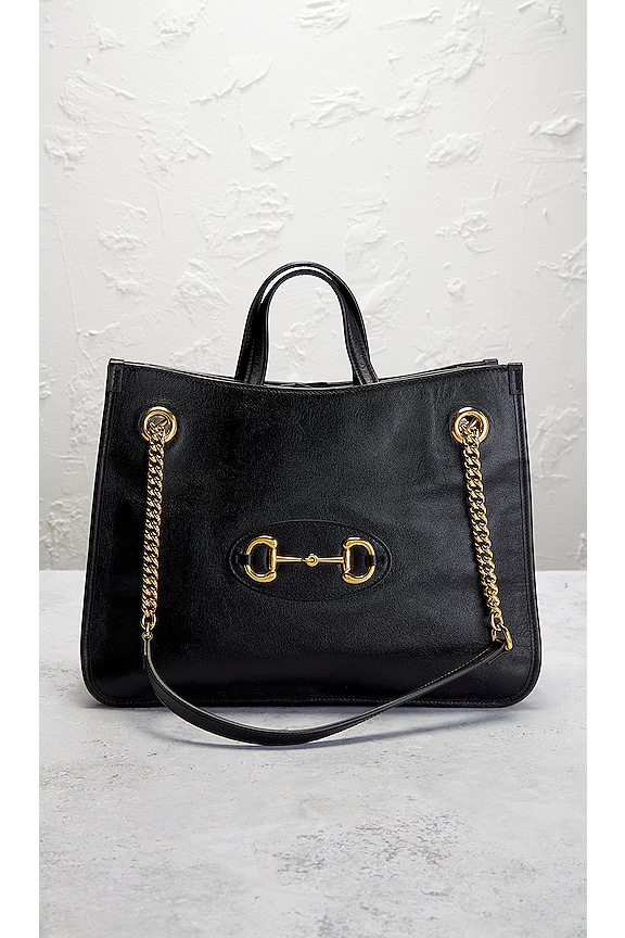 view 2 of 10 Gucci Horsebit 1955 Chain Tote Bag in Black