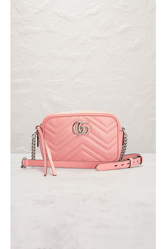view 2 of 10 Gucci GG Marmont Chain Shoulder Bag in Pink