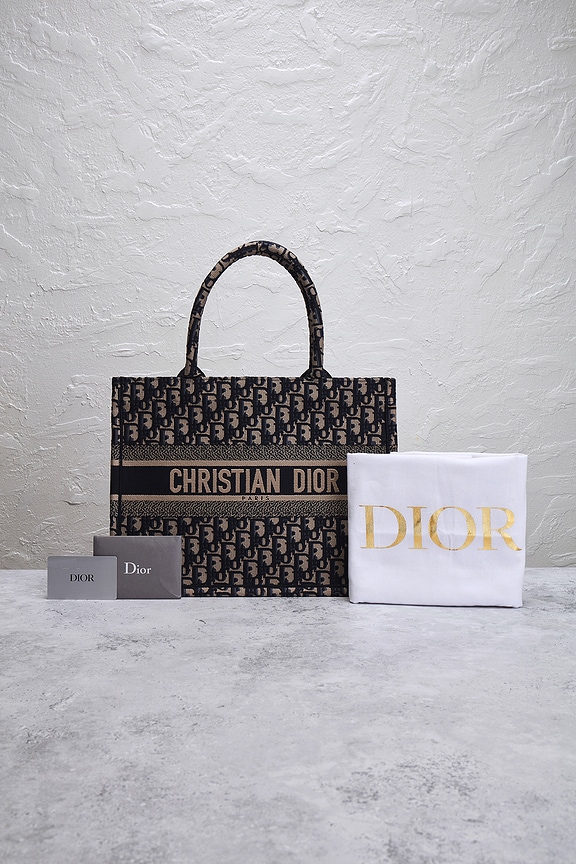 FWRD Renew Dior Book Tote Bag in Black | REVOLVE