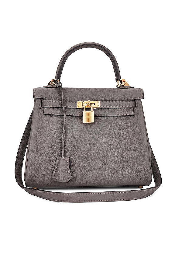 view 1 of 8 Hermes Kelly 25 Togo Handbag in Gris Meyer