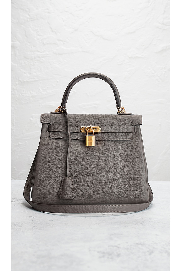 view 2 of 8 Hermes Kelly 25 Togo Handbag in Gris Meyer