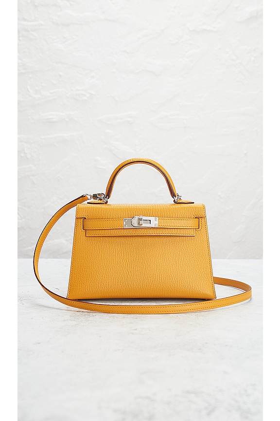 view 2 of 9 Hermes Mini Kelly Handbag in Jaune Ambre