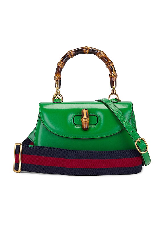 view 1 of 9 Gucci Bamboo 2 Way Handbag in Green