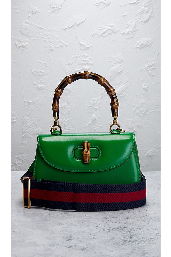 view 2 of 9 Gucci Bamboo 2 Way Handbag in Green