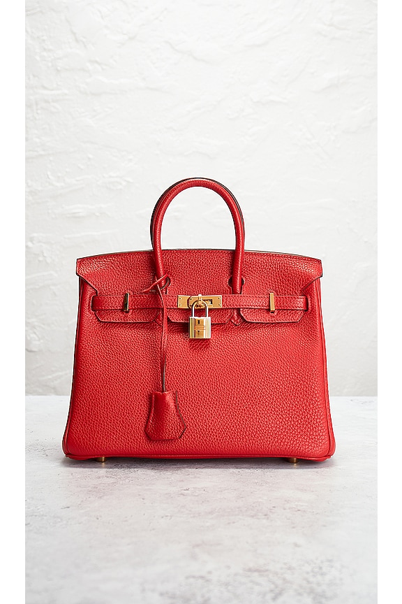 view 2 of 10 Hermes Birkin 25 Togo Bag in Red