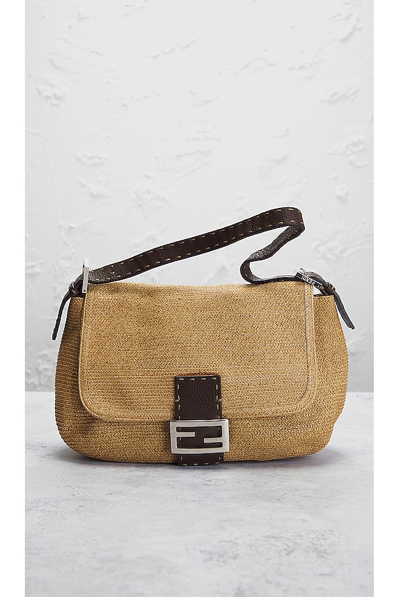 view 2 of 9 Fendi Mama Baguette Raffia Bag in Brown