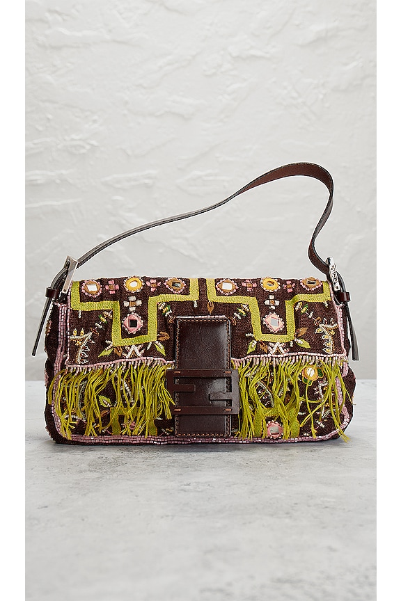view 2 of 10 Fendi Vintage Fringe Baguette Bag in Multi